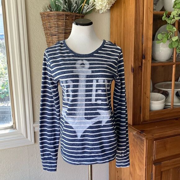 Obey Crewneck Long Sleeve Nautical Sweatshirt Size Small - Picture 2 of 9
